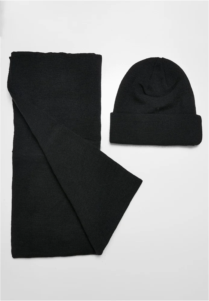 Recycled Basic Beanie and Scarf Set