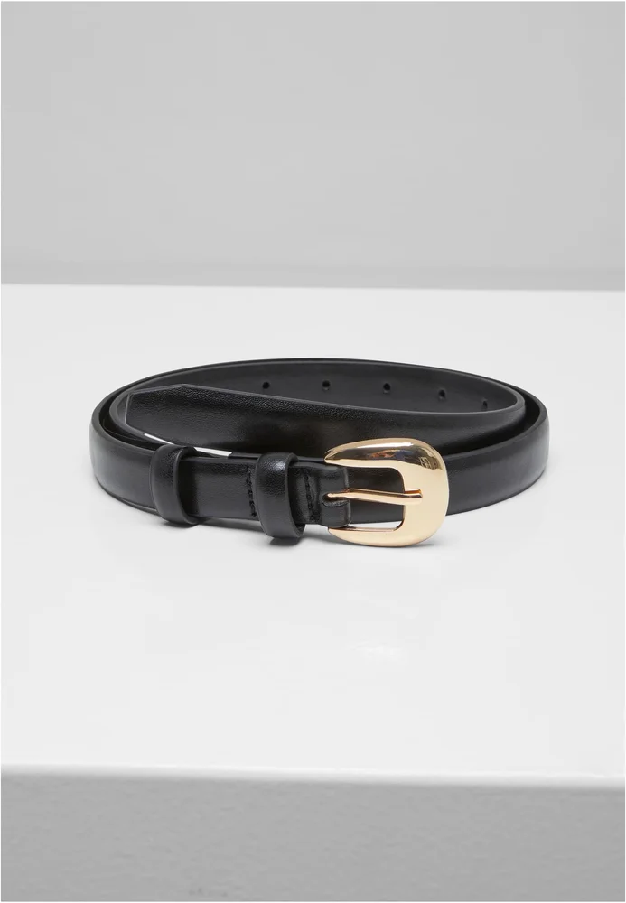 Chunky Buckle Slim Belt