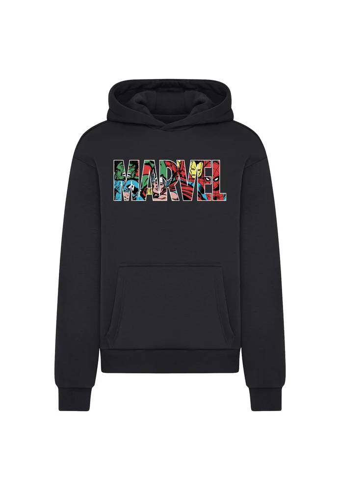 Marvel Logo Character Fluffy Hoodie – Bild 3