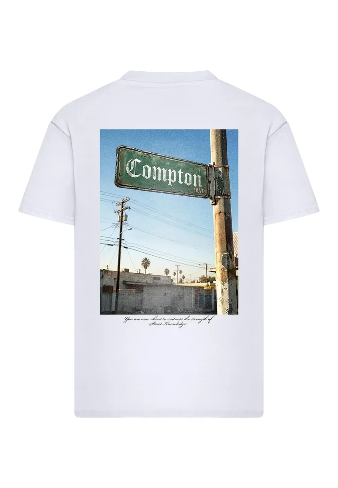 Compton BLVD Oversize Tee white S – Bild 4