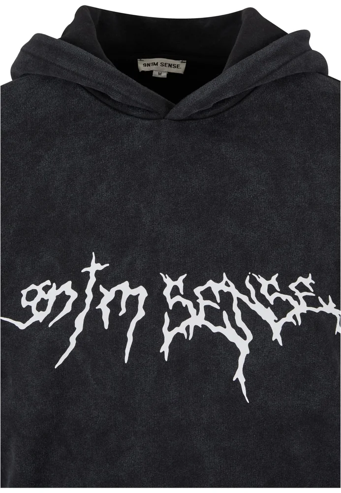 Sense Goth Print Hoodie Washed – Bild 9