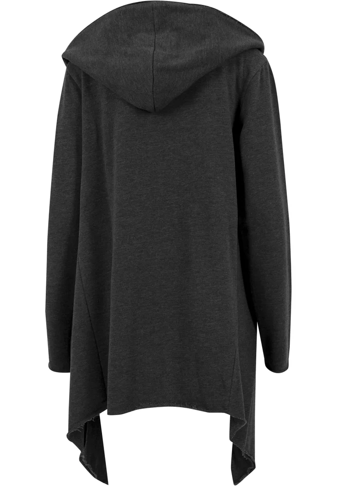 Long Hooded Open Edge Cardigan charcoal XXL – Bild 6