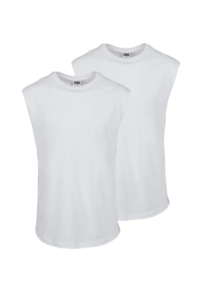 Open Edge Sleeveless Tee 2-Pack white+white M – Bild 3