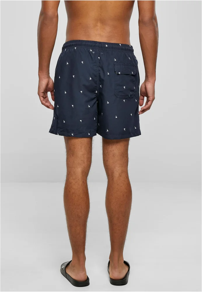 Embroidery Swim Shorts leaf/firered/navy 3XL – Bild 2
