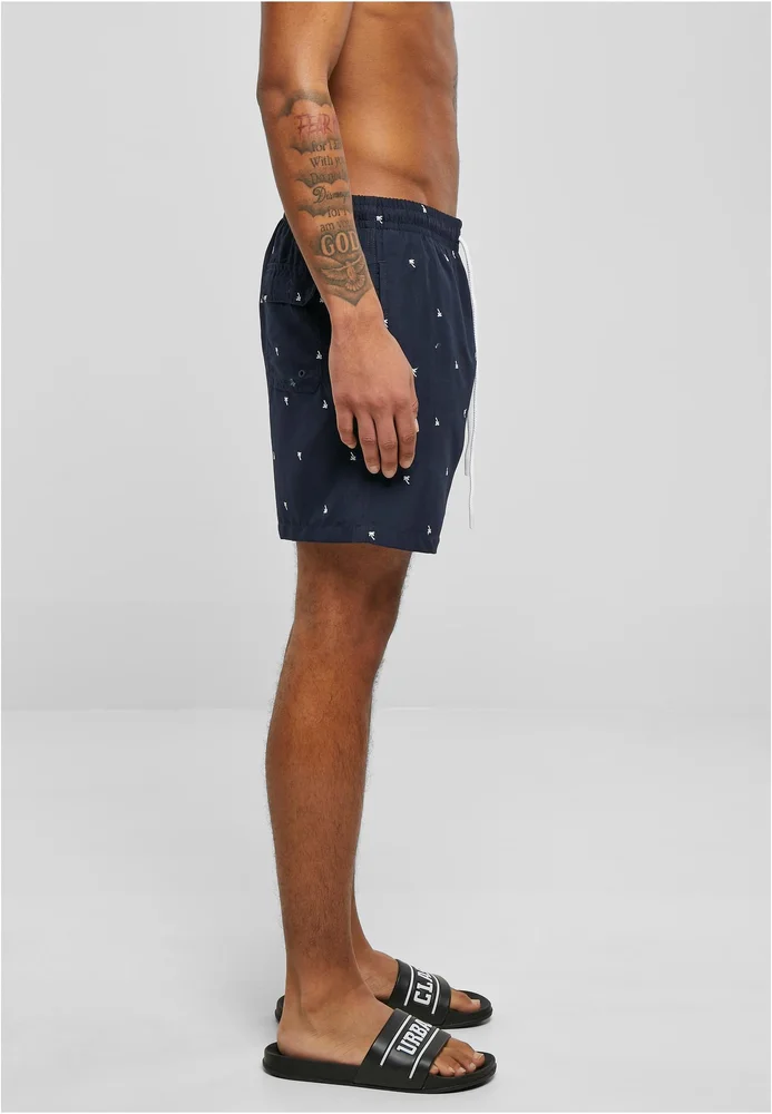 Embroidery Swim Shorts leaf/firered/navy 3XL – Bild 4