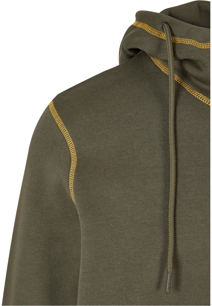 Organic Contrast Flatlock Stitched Zip Hoody – Bild 4