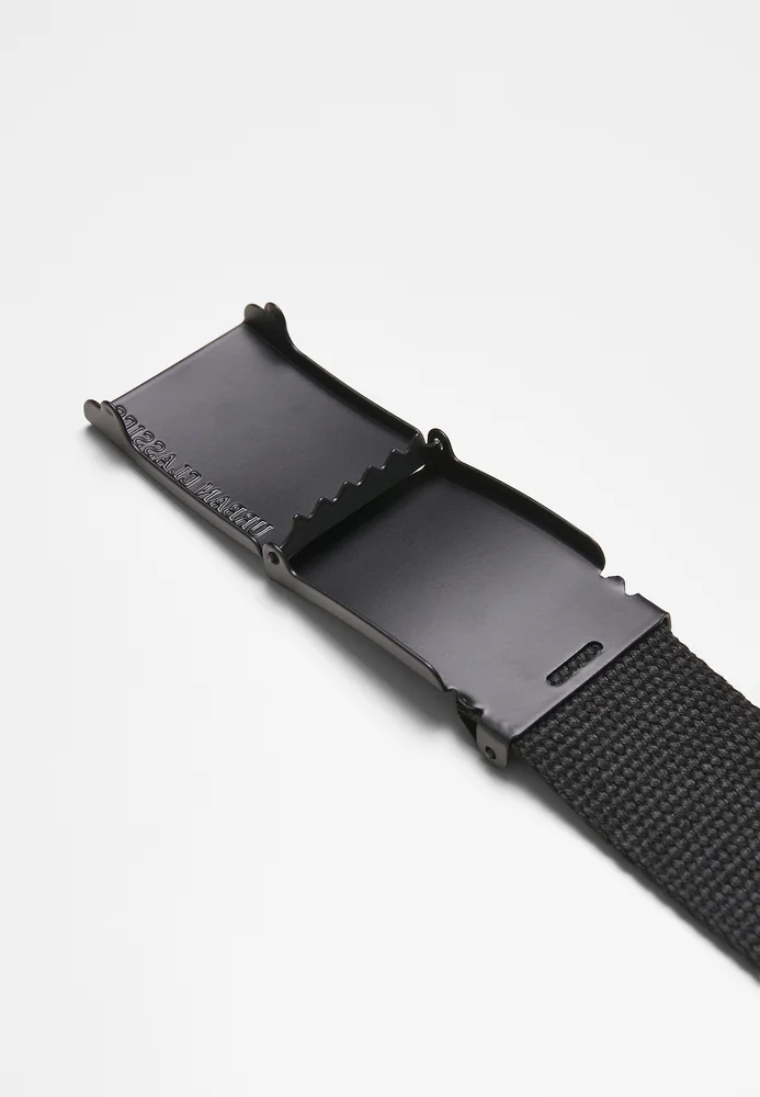 Coloured Buckle Canvas Belt black S/M – Bild 3