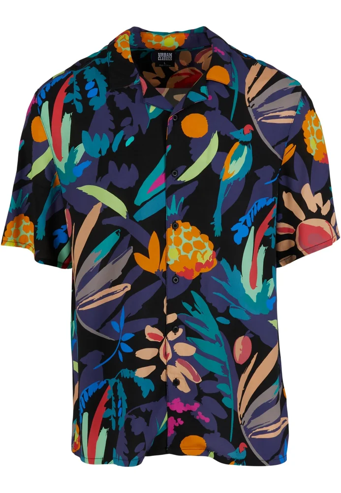 Viscose AOP Resort Shirt blackfruity L – Bild 3