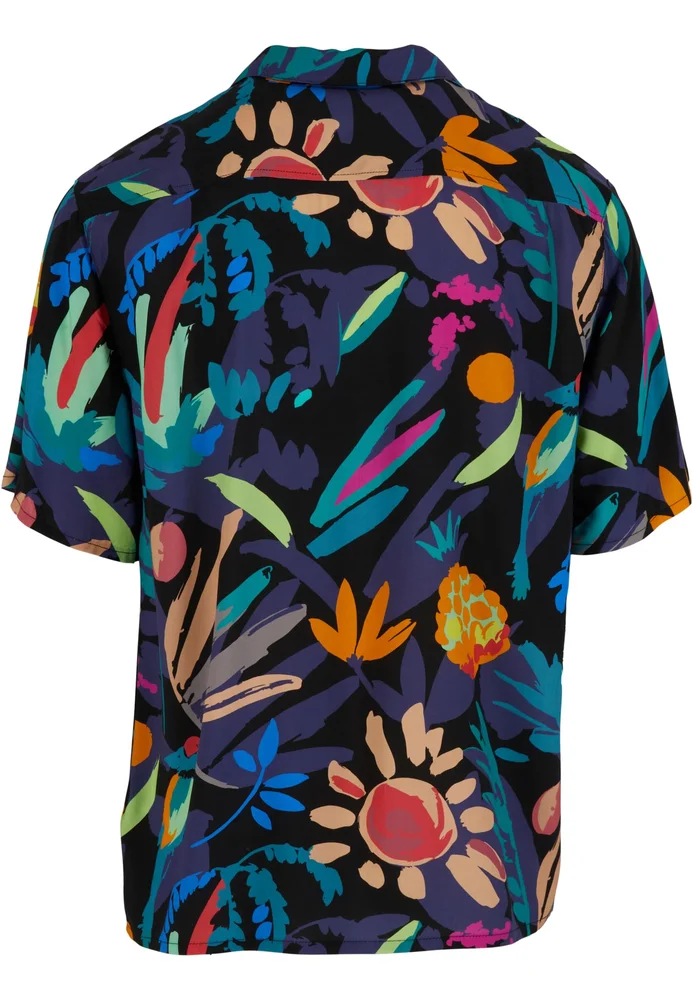 Viscose AOP Resort Shirt blackfruity L – Bild 4