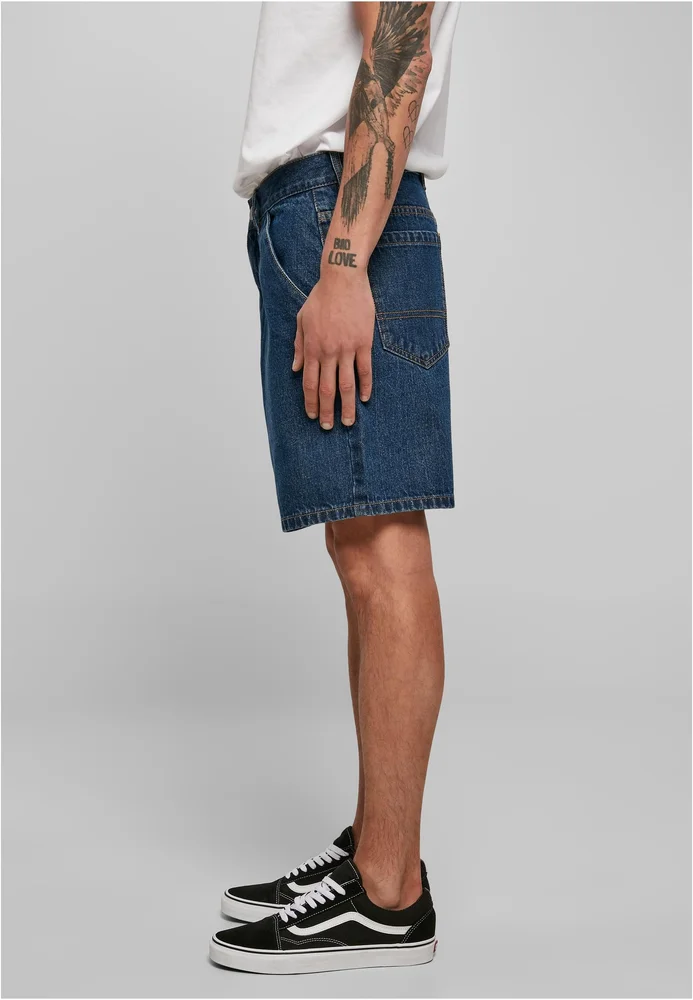 Essentials Denim Bermuda Shorts mid indigo washed 32 – Bild 3