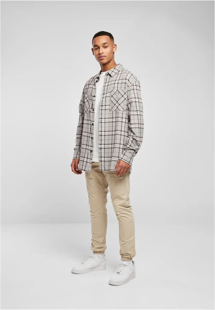 Long Oversized Grey Check Shirt – Bild 5