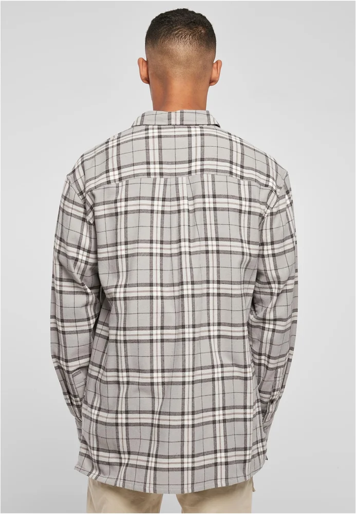 Long Oversized Grey Check Shirt – Bild 3