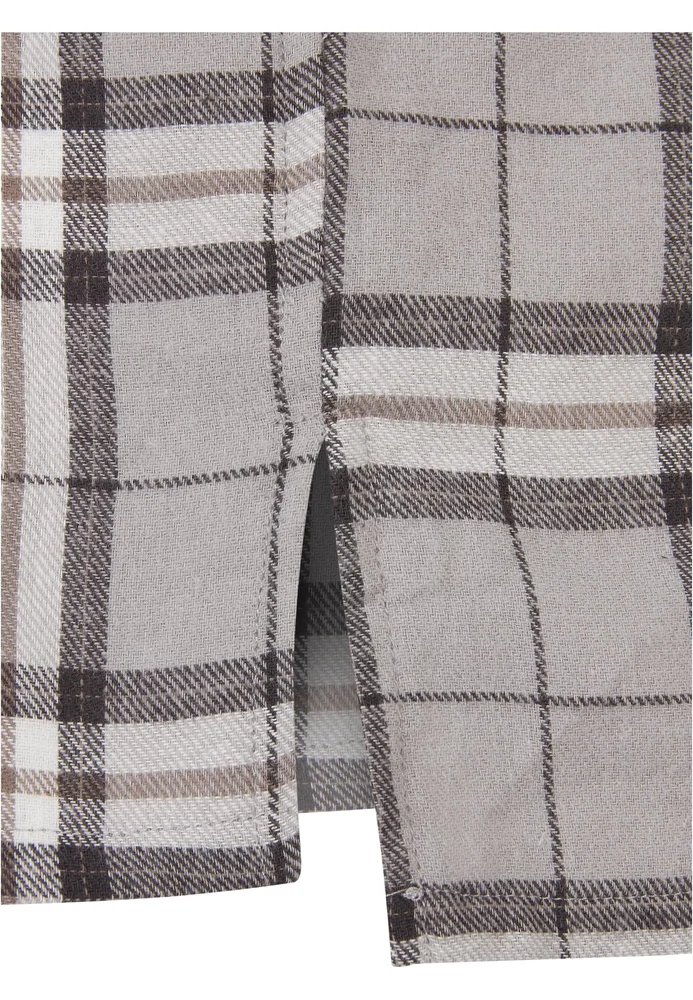 Long Oversized Grey Check Shirt – Bild 11