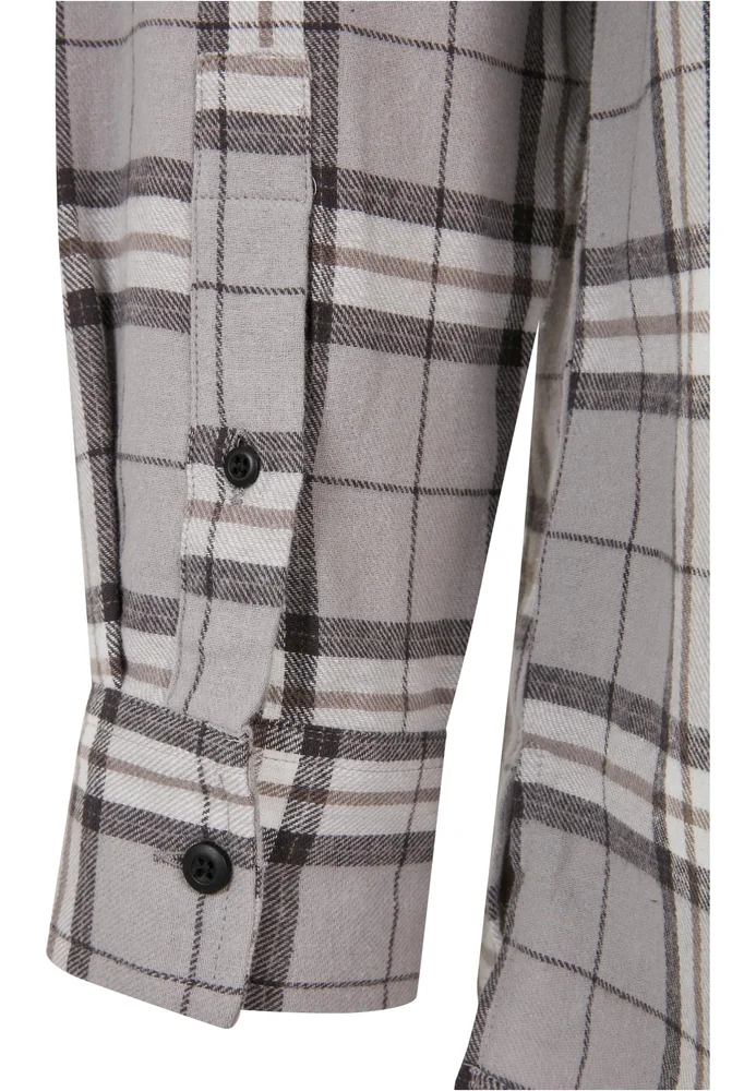 Long Oversized Grey Check Shirt – Bild 12