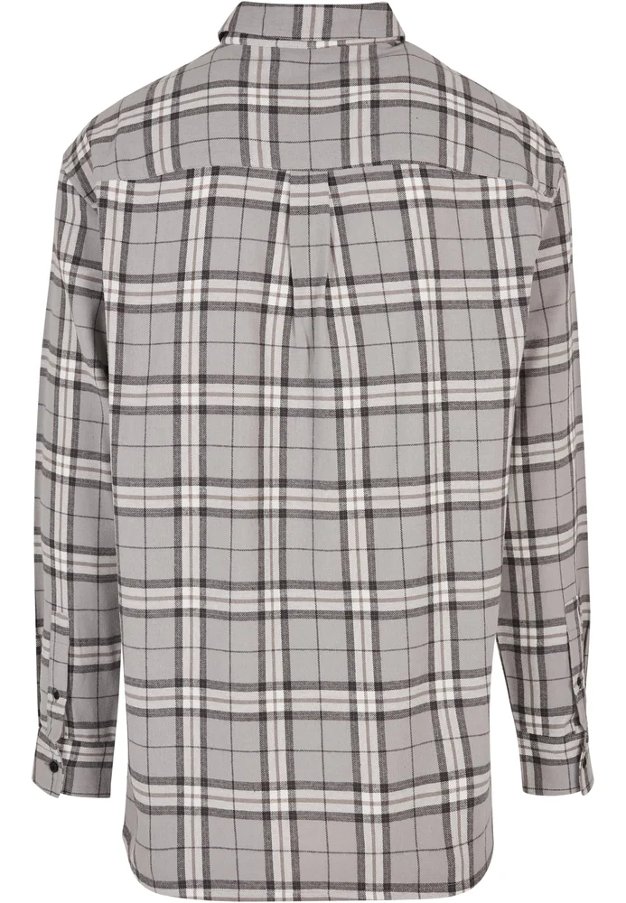 Long Oversized Grey Check Shirt – Bild 7