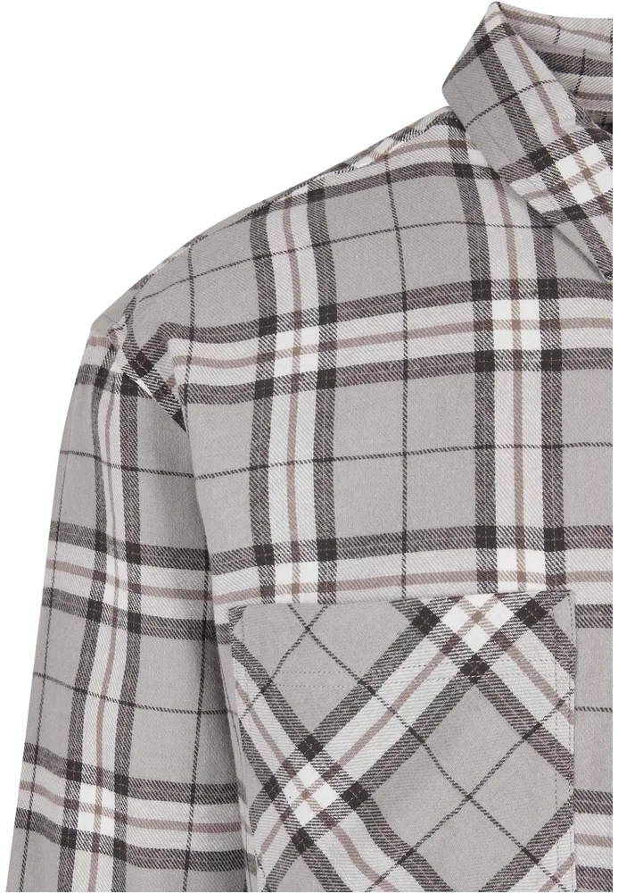 Long Oversized Grey Check Shirt – Bild 9