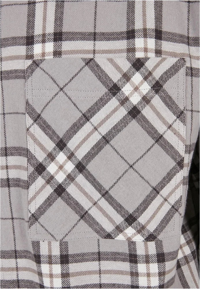 Long Oversized Grey Check Shirt – Bild 10