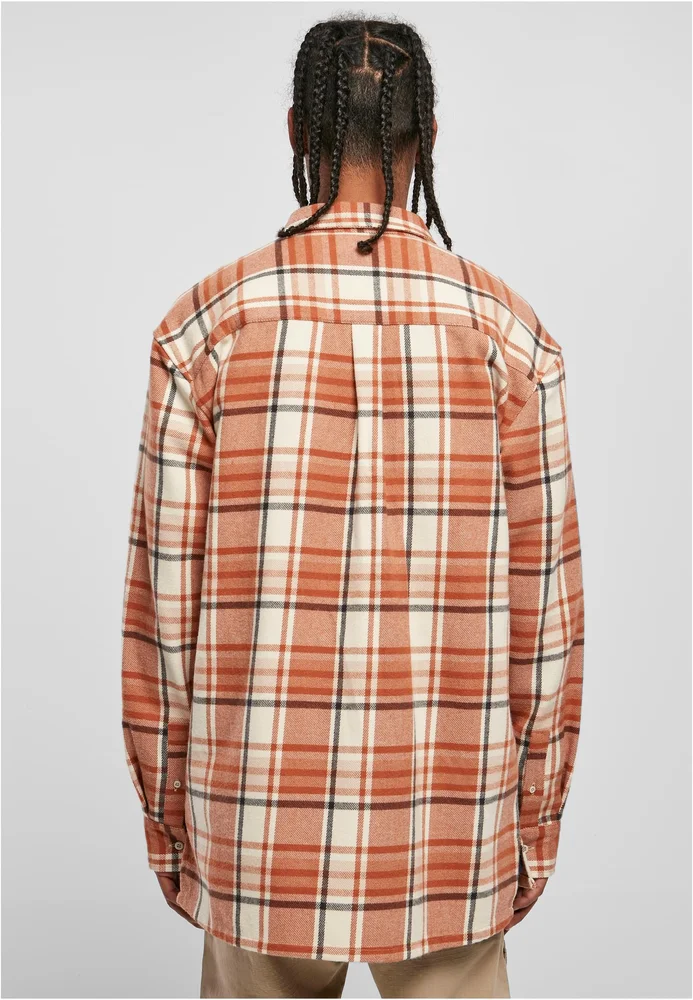 Long Oversized Checked Leaves Shirt – Bild 3