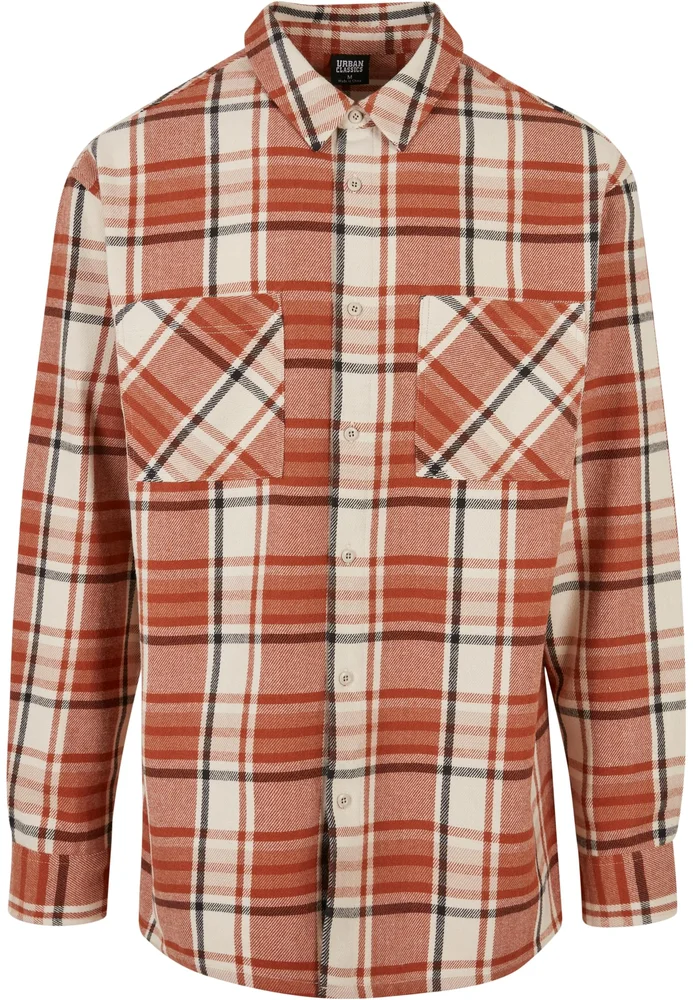 Long Oversized Checked Leaves Shirt – Bild 6
