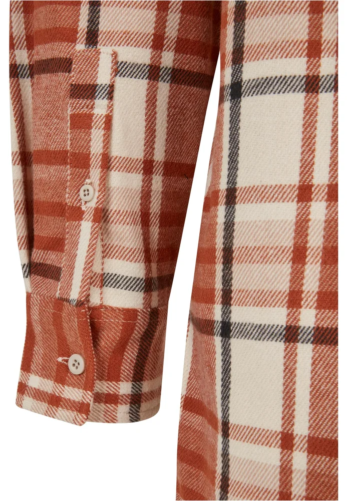 Long Oversized Checked Leaves Shirt – Bild 12