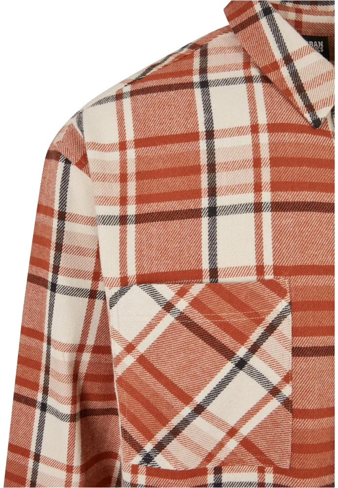 Long Oversized Checked Leaves Shirt – Bild 9