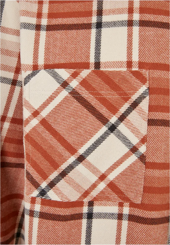 Long Oversized Checked Leaves Shirt – Bild 10