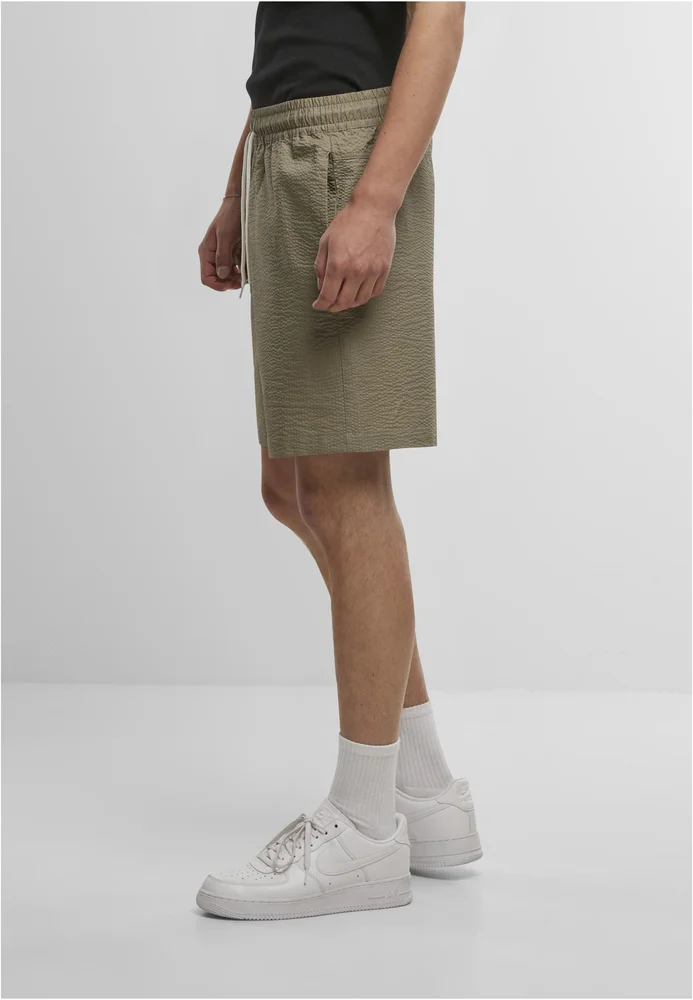 Basic Seersucker Shorts paleolive XL – Bild 3