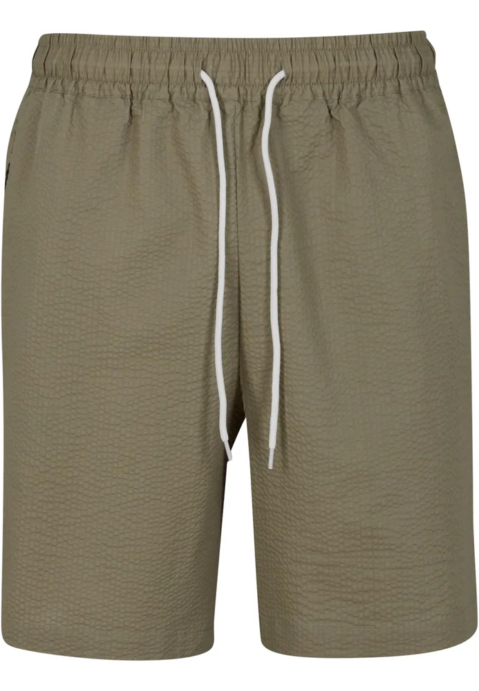 Basic Seersucker Shorts paleolive XL – Bild 5