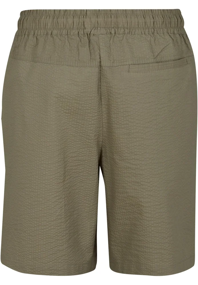 Basic Seersucker Shorts paleolive XL – Bild 6