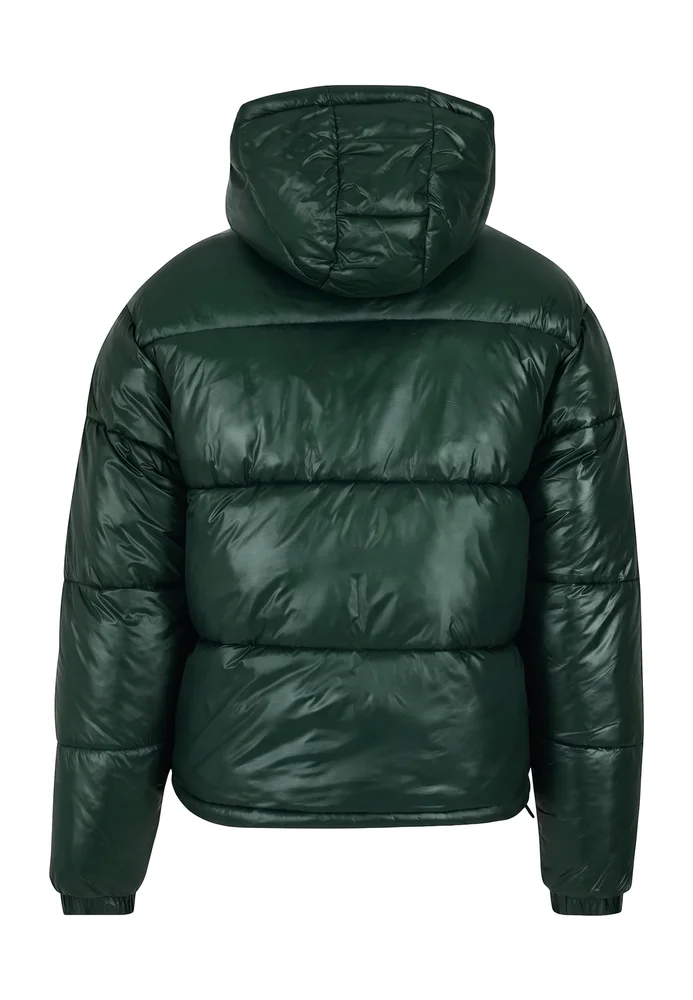 Shiny Puffer Jacket With Hood forest XL – Bild 4