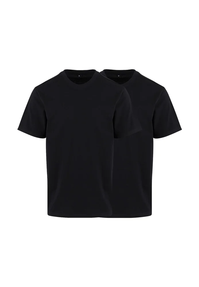 Basic Regular Fit Tee 2-Pack black+black XS – Bild 3